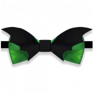  Papion Halloween, verde si negru, model Aripi de liliac